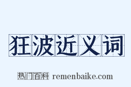 狂波近义词是什么意思的图片